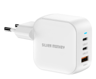 Silver Monkey Ładowarka GaN Smart Trio 70W PD Biała - 1417248 - zdjęcie 1